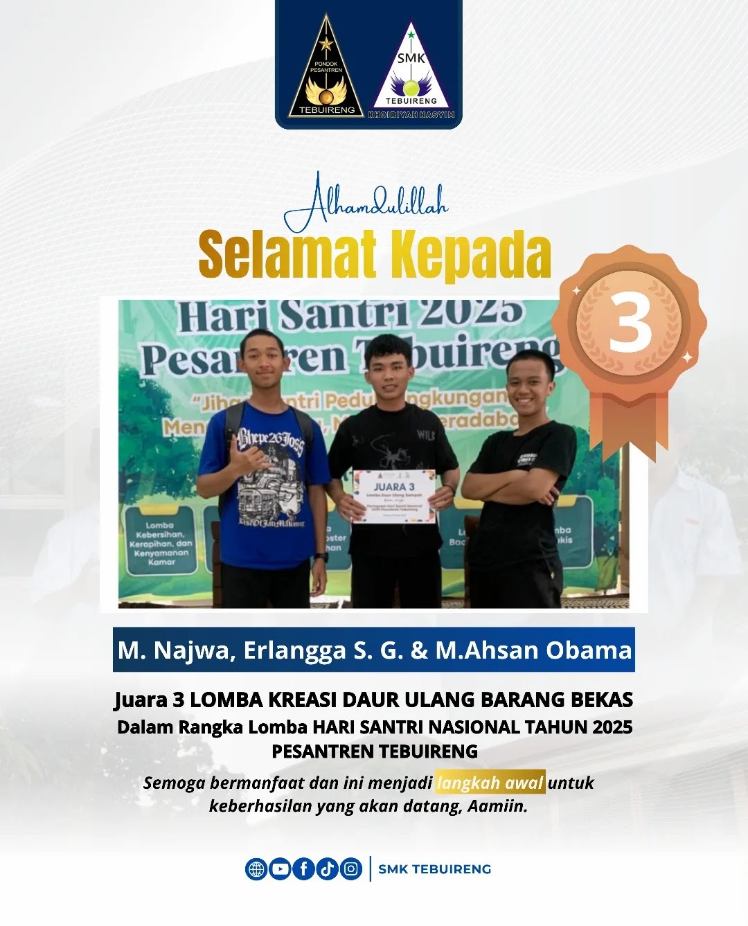 2025 - JUARA 3 KREASI DAUR ULANG BARANG BEKAS