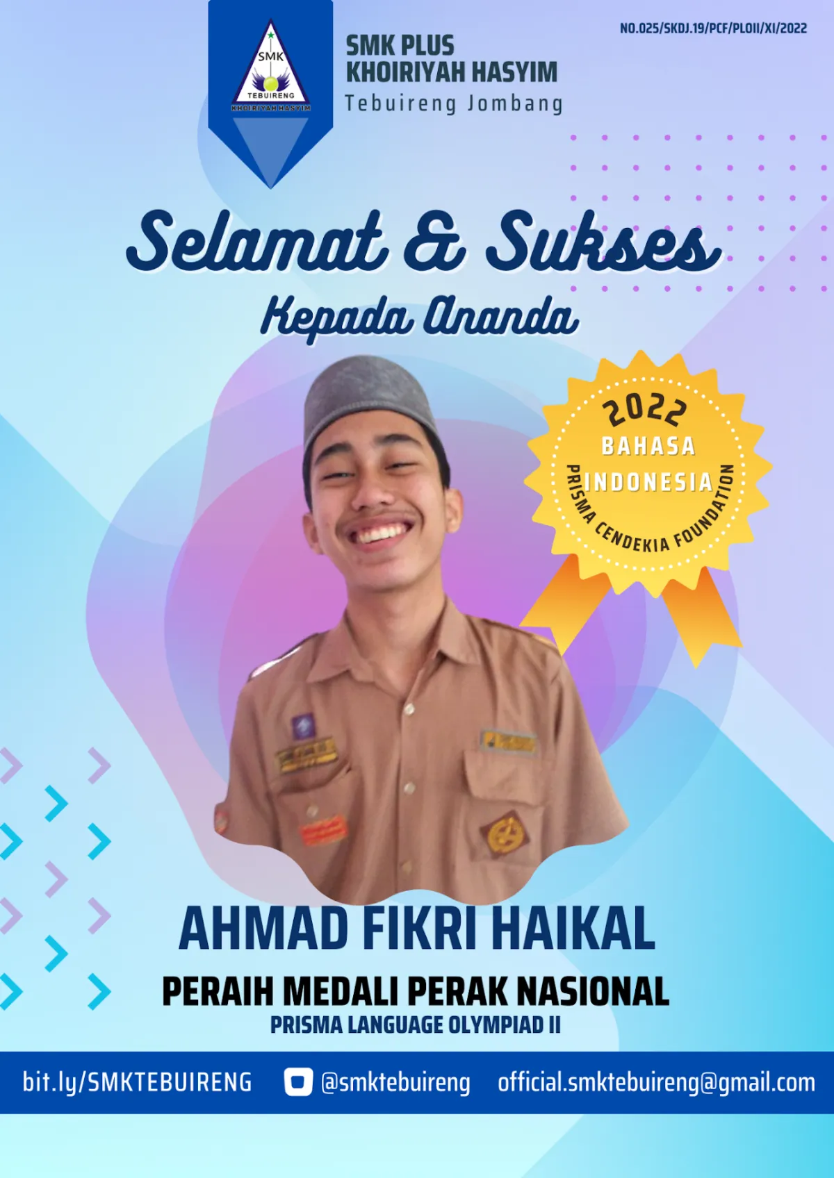 2022 - PERAK PRISMA LANGUAGE OLYMPIAD II (BAHASA INDONESIA) TAHUN 2022 - FIKRI HAIKAL